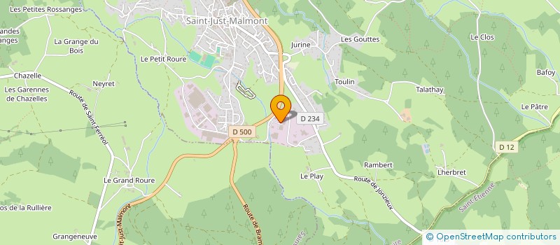 localisation de l'entreprise AB3  SAINT-JUST-MALMONT