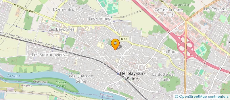 localisation de l'entreprise AB7 DESIGNERS  HERBLAY-SUR-SEINE