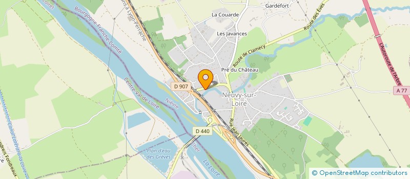 localisation de l'entreprise ABA à NEUVY-SUR-LOIRE