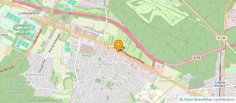 localisation de l'entreprise ABA AUTOMOBILE  CHAMBOURCY