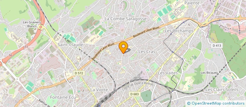 localisation de l'entreprise ABA FRANCHE COMTE  BESANCON