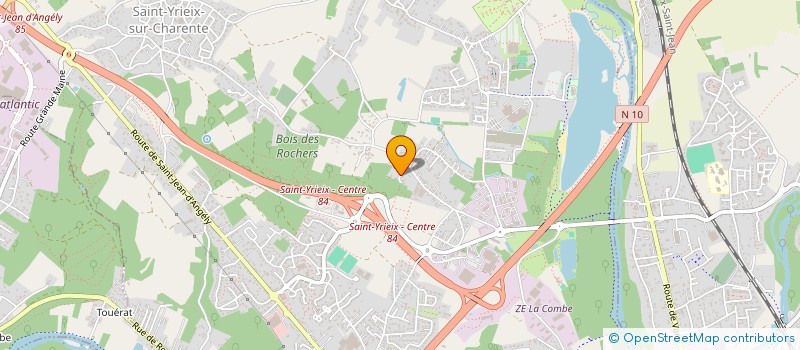 localisation de l'entreprise ABA16 à SAINT-YRIEIX-SUR-CHARENTE