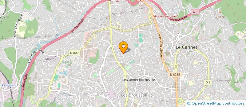 localisation de l'entreprise ABACA à LE CANNET