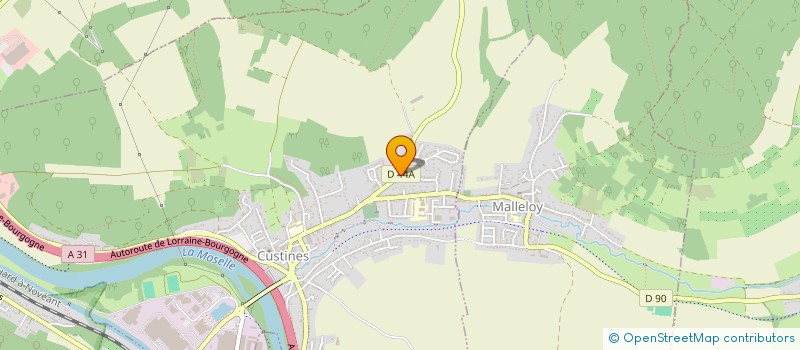 localisation de l'entreprise ABACWEB  CUSTINES