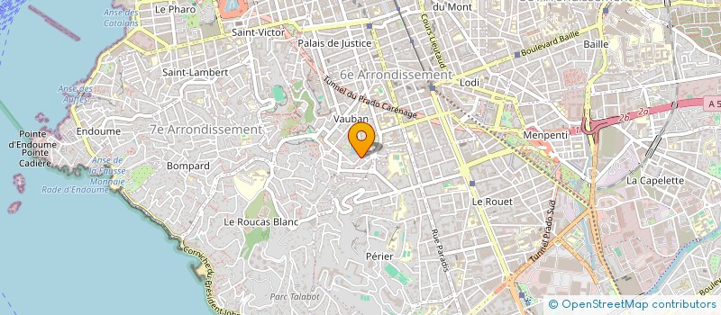 localisation de l'entreprise ABADA-NEGARVILLE à MARSEILLE 6EME
