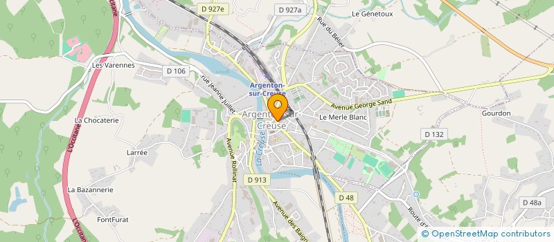 localisation de l'entreprise ABADI à ARGENTON-SUR-CREUSE