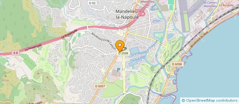localisation de l'entreprise ABADIA à MANDELIEU-LA-NAPOULE