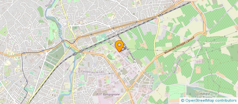 localisation de l'entreprise ABADIE CHAUFFAGE à CASTELNAU-LE-LEZ