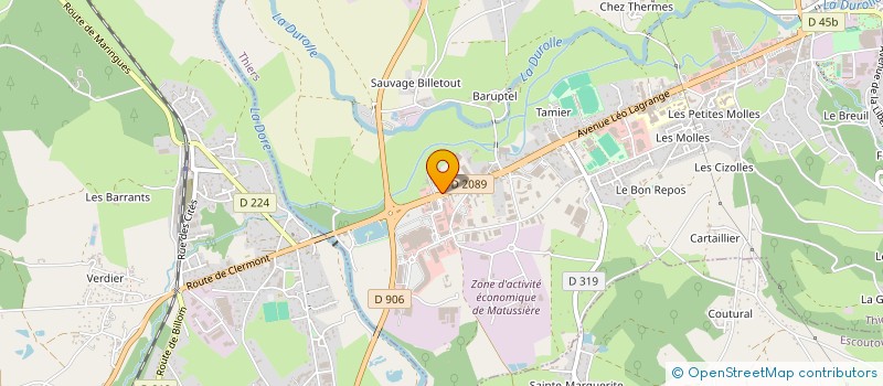 localisation de l'entreprise ABADIR  THIERS