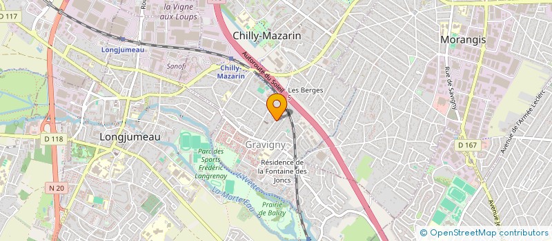 localisation de l'entreprise ABAGNALE  CHILLY-MAZARIN