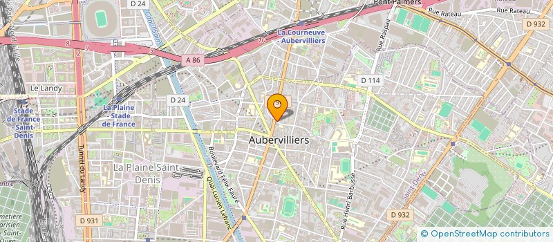 localisation de l'entreprise ABAITH à AUBERVILLIERS