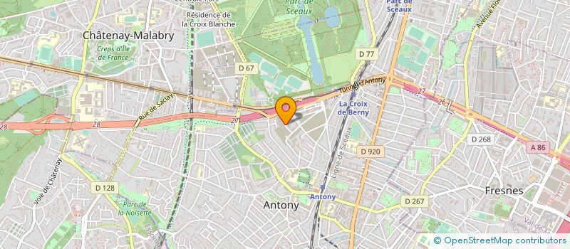 localisation de l'entreprise ABALESSA à ANTONY