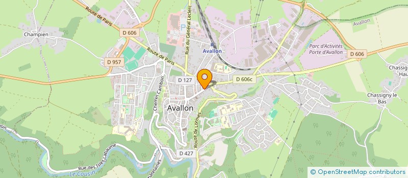 localisation de l'entreprise ABALLO COIFF à AVALLON
