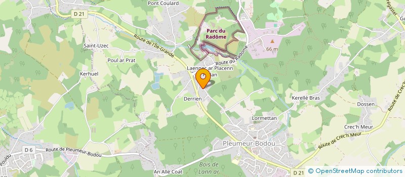 localisation de l'entreprise ABALONE  PLEUMEUR-BODOU