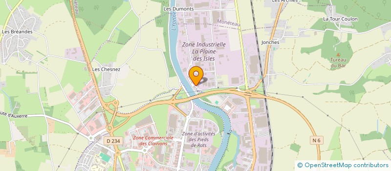 localisation de l'entreprise ABAQSYS INGENIERIE à AUXERRE
