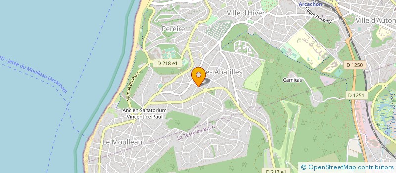 localisation de l'entreprise ABATILLES DISTRIBUTION à ARCACHON