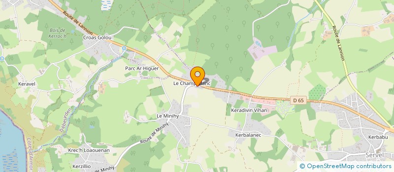 localisation de l'entreprise ABATISSEUR BOIS SARL à LANNION