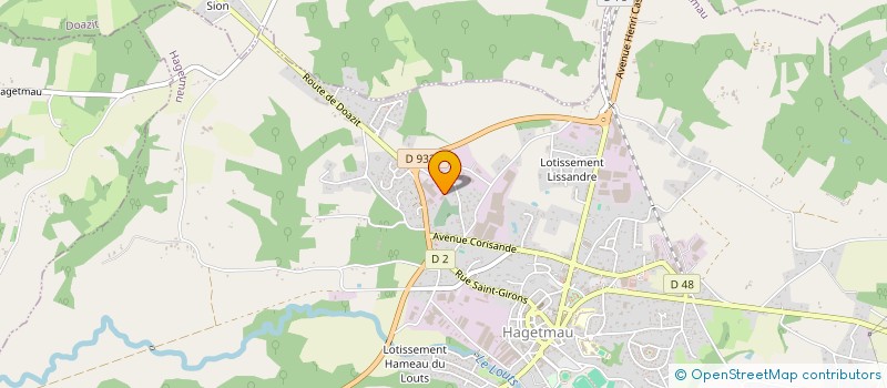 localisation de l'entreprise ABATTOIR HAGETMAU DEMAIN  HAGETMAU