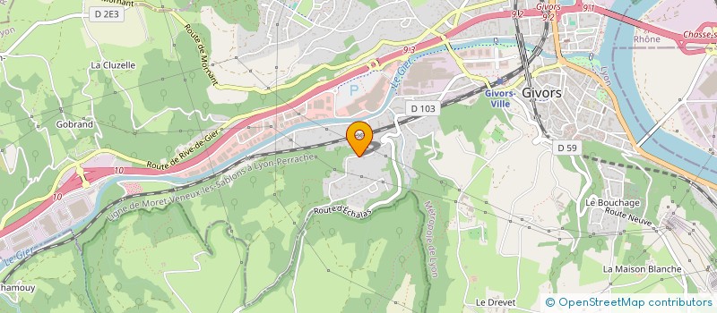 localisation de l'entreprise ABATTOIR MOBILE  GIVORS