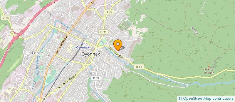 localisation de l'entreprise ABAX à OYONNAX
