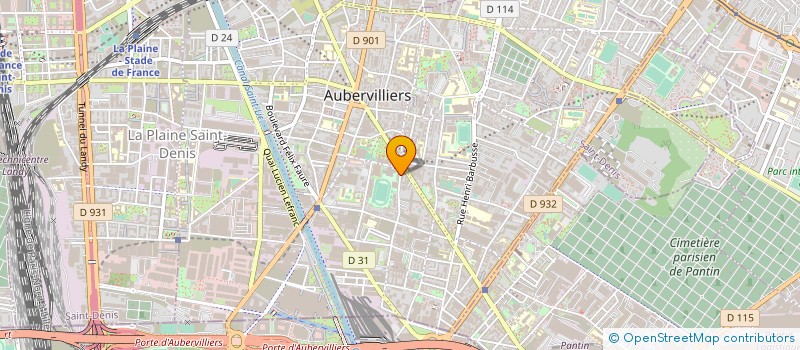 localisation de l'entreprise ABBACI AMEZIANE RABAH  AUBERVILLIERS