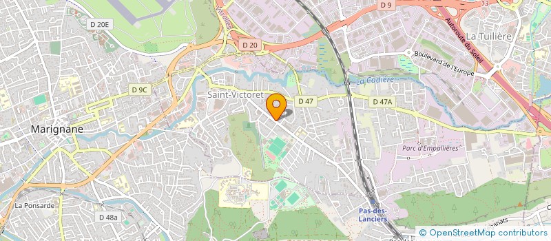 localisation de l'entreprise ABBADIE  SAINT-VICTORET