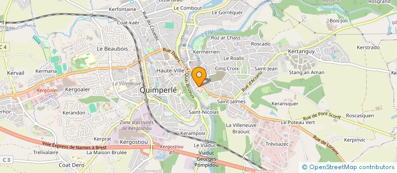 localisation de l'entreprise ABBAYE CLIMATIQUE  QUIMPERLE