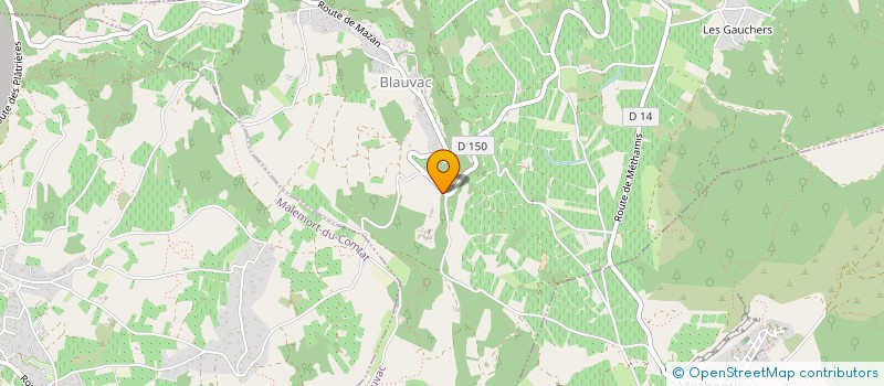 localisation de l'entreprise ABBAYE DE NOTRE DAME DE BON SECOURS  BLAUVAC