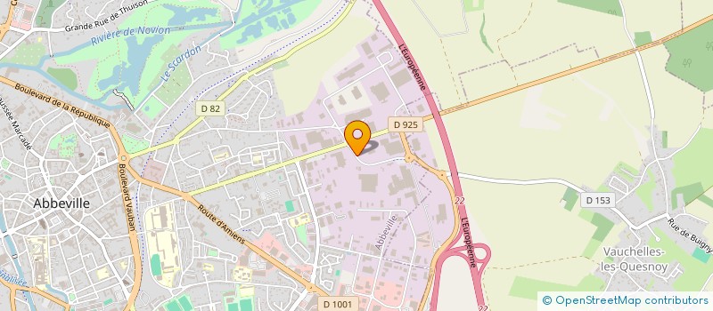 localisation de l'entreprise ABBEVILLE GLACES AUTO  ABBEVILLE