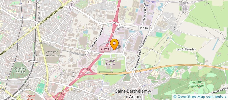 localisation de l'entreprise ABBS HABITAT ANGERS  SAINT-BARTHELEMY-D'ANJOU