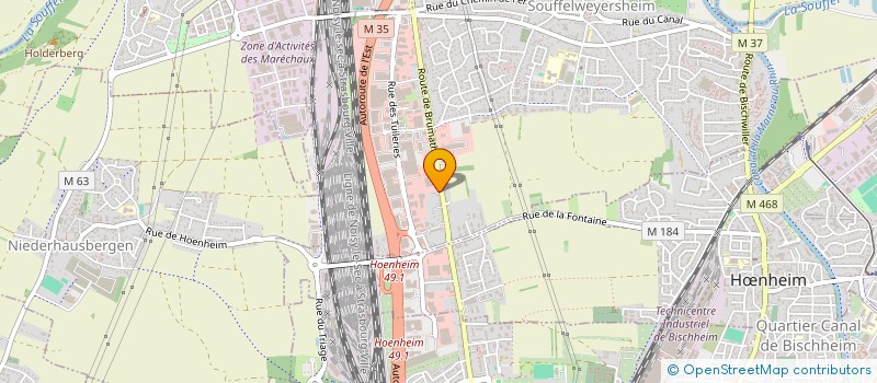 localisation de l'entreprise ABBY  SOUFFELWEYERSHEIM