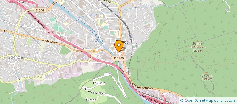 localisation de l'entreprise ABC  CLUSES