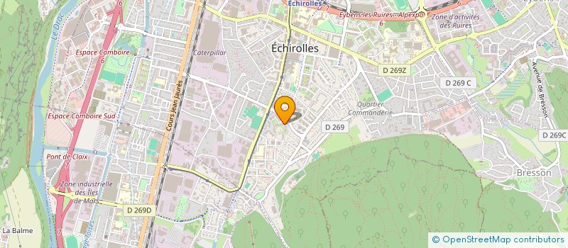 localisation de l'entreprise ABC à ECHIROLLES