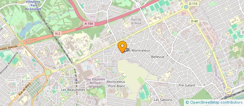 localisation de l'entreprise ABC  VILLEPINTE
