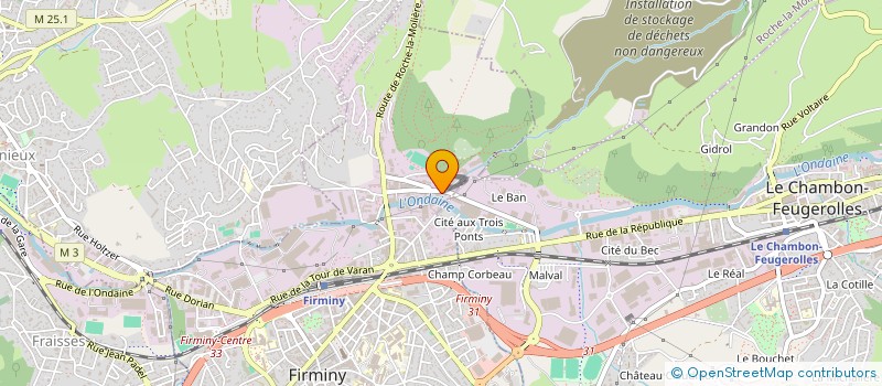 localisation de l'entreprise ABC 42 à FIRMINY