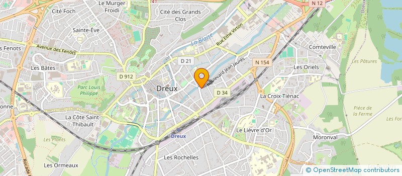 localisation de l'entreprise ABC à DREUX