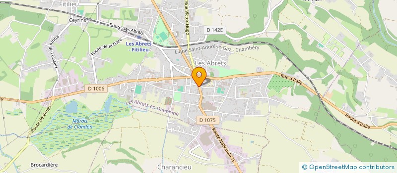 localisation de l'entreprise ABC  LES ABRETS-EN-DAUPHINE