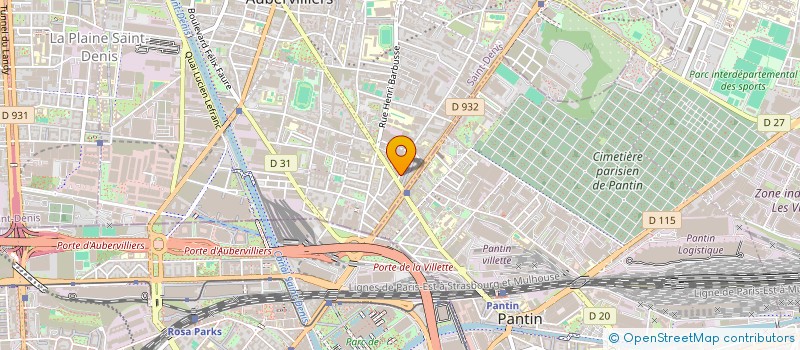 localisation de l'entreprise ABC  AUBERVILLIERS