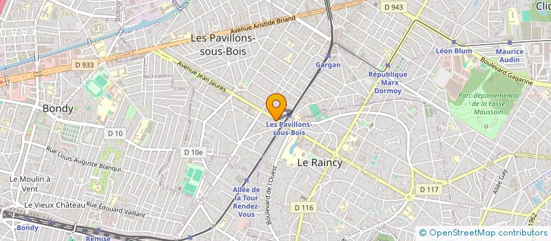 localisation de l'entreprise ABC ASCENSEURS à LES PAVILLONS-SOUS-BOIS