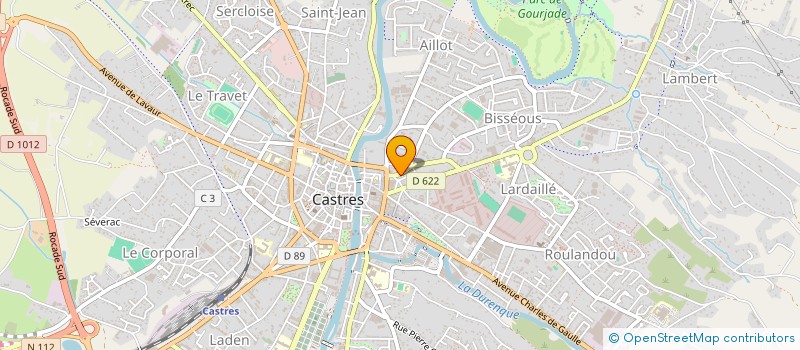 localisation de l'entreprise ABC ASSURANCE BODILIS COURTAGE  CASTRES