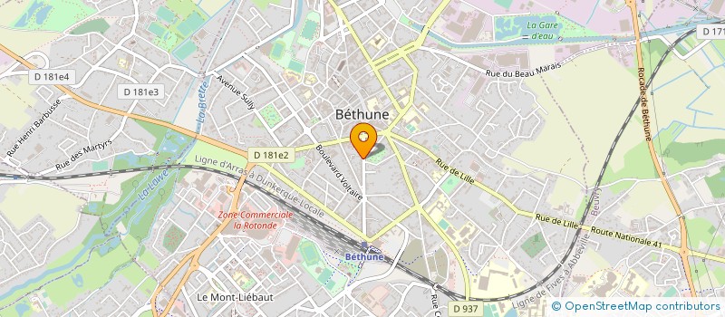 localisation de l'entreprise ABC AUTO à BETHUNE