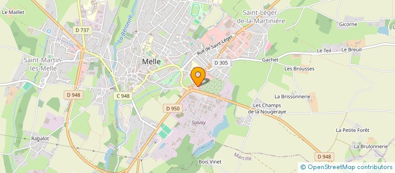 localisation de l'entreprise ABC AUTO PIECES  MELLE