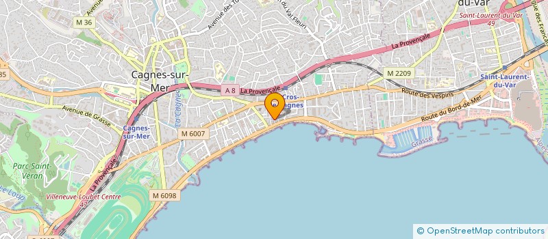 localisation de l'entreprise ABC BATIMENT à CAGNES-SUR-MER
