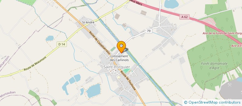 localisation de l'entreprise ABC CHRISTOPHE PISCINES  SAINT-PORQUIER