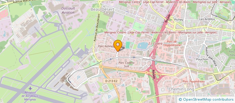 localisation de l'entreprise ABC CLUB à MERIGNAC