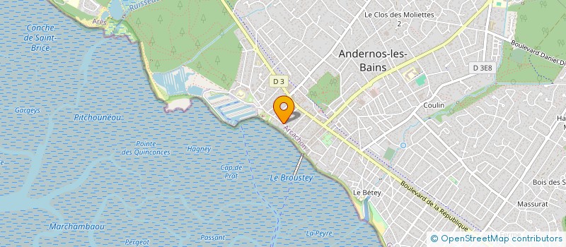 localisation de l'entreprise ABC.COM  ANDERNOS-LES-BAINS