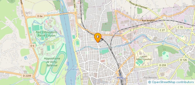 localisation de l'entreprise ABC COMPTA - AUDIT BILANS CONSEILS COMPTABILITE à VICHY
