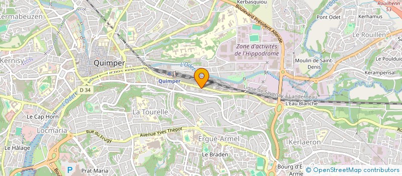 localisation de l'entreprise ABC CONSTRUCTION RENOVATION à QUIMPER