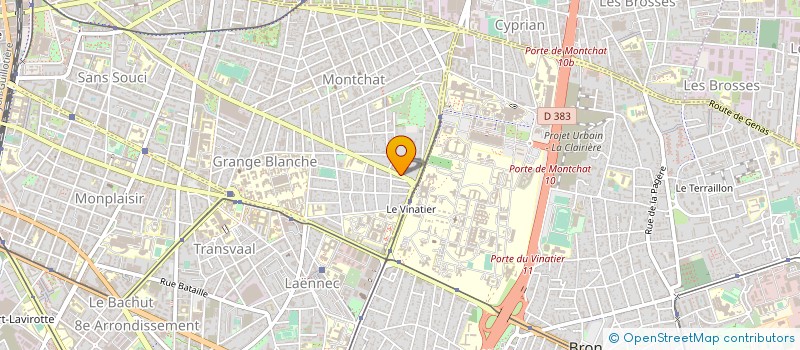 localisation de l'entreprise ABC-CULTURE  VILLEURBANNE