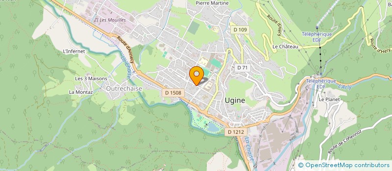 localisation de l'entreprise ABC D'HAIR  UGINE